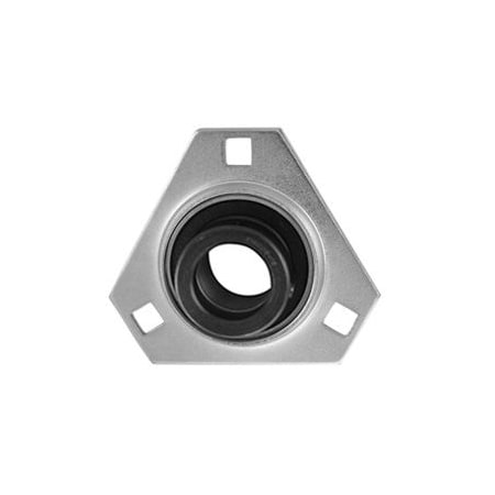 Ami Bearings AMI BEARINGS -SINGLE ROW BALL BEARING - 1-3/16in NARR ECCENTRIC COLLAR PRESSED STEEL 3-BOLT FLANGE KHPFT206-19